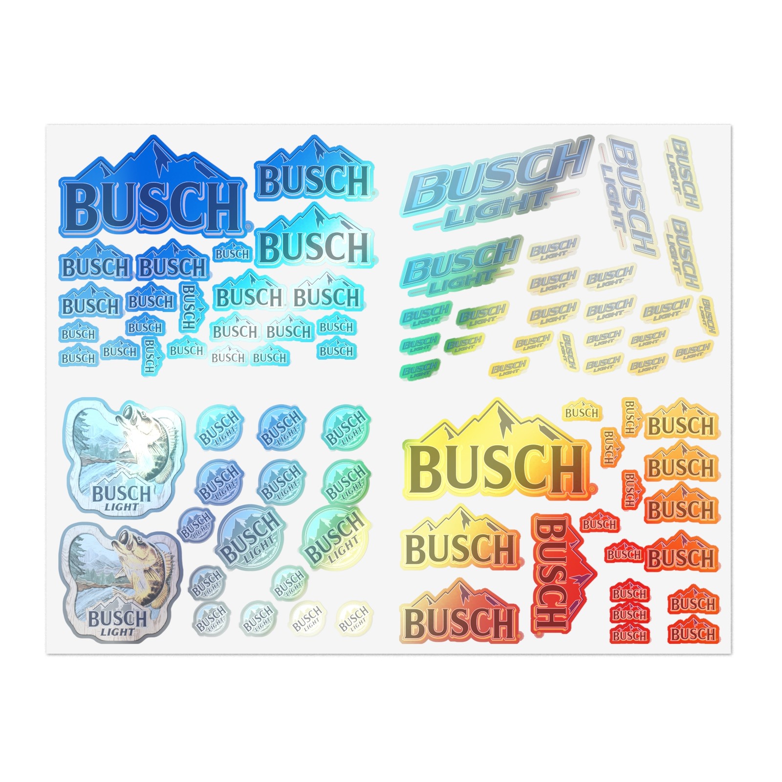 BUSCH LIGHT 1/10 Scale R/C Racing Vinyl Decal/Sticker Sheet