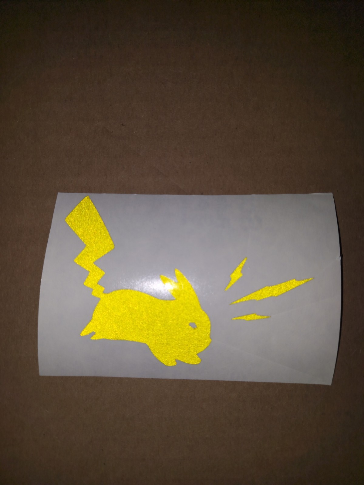 Pikachu With Bolts Reflective Decal 4 x 6 Inches