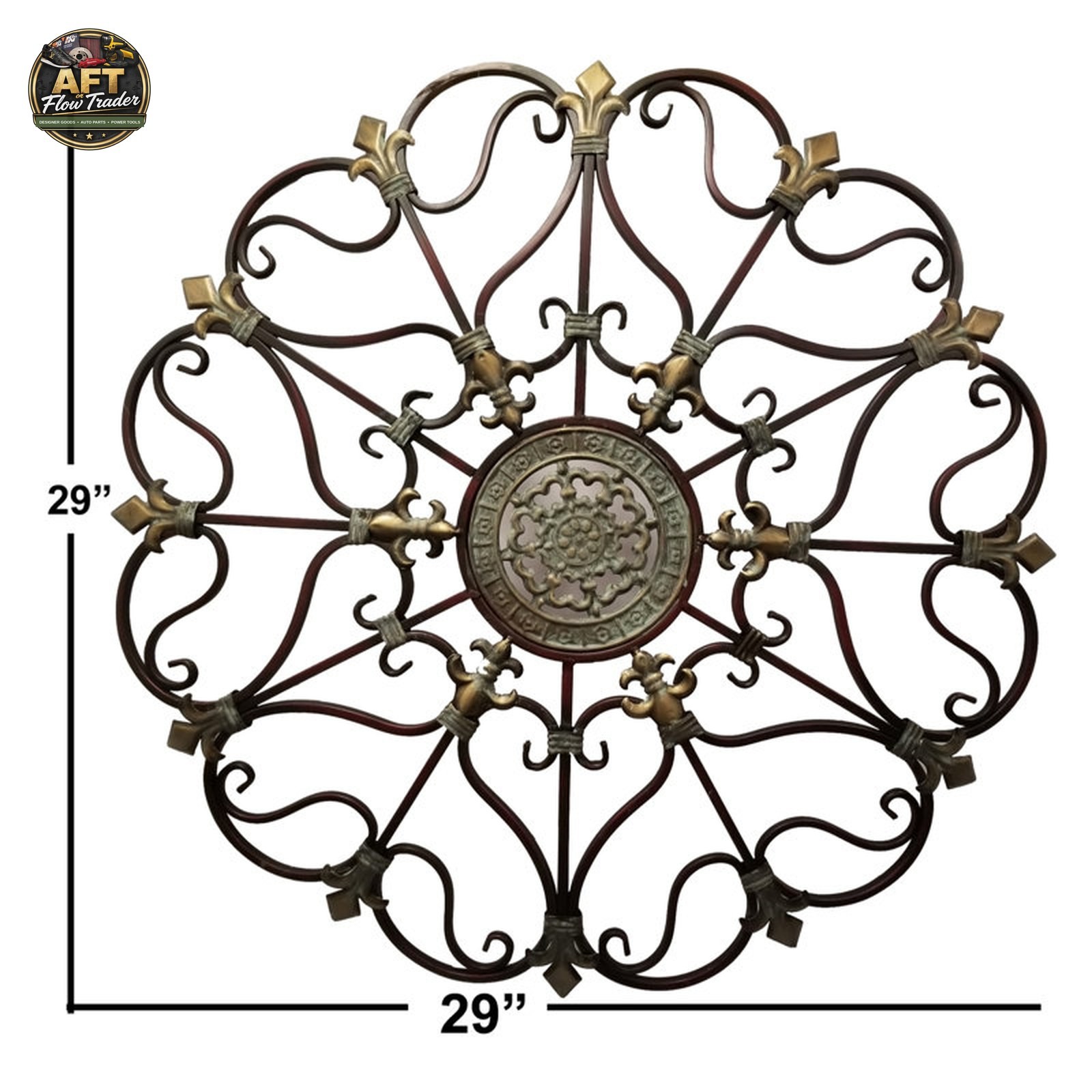 Charlton Home Traditional Abstract Wall Decor on Metal