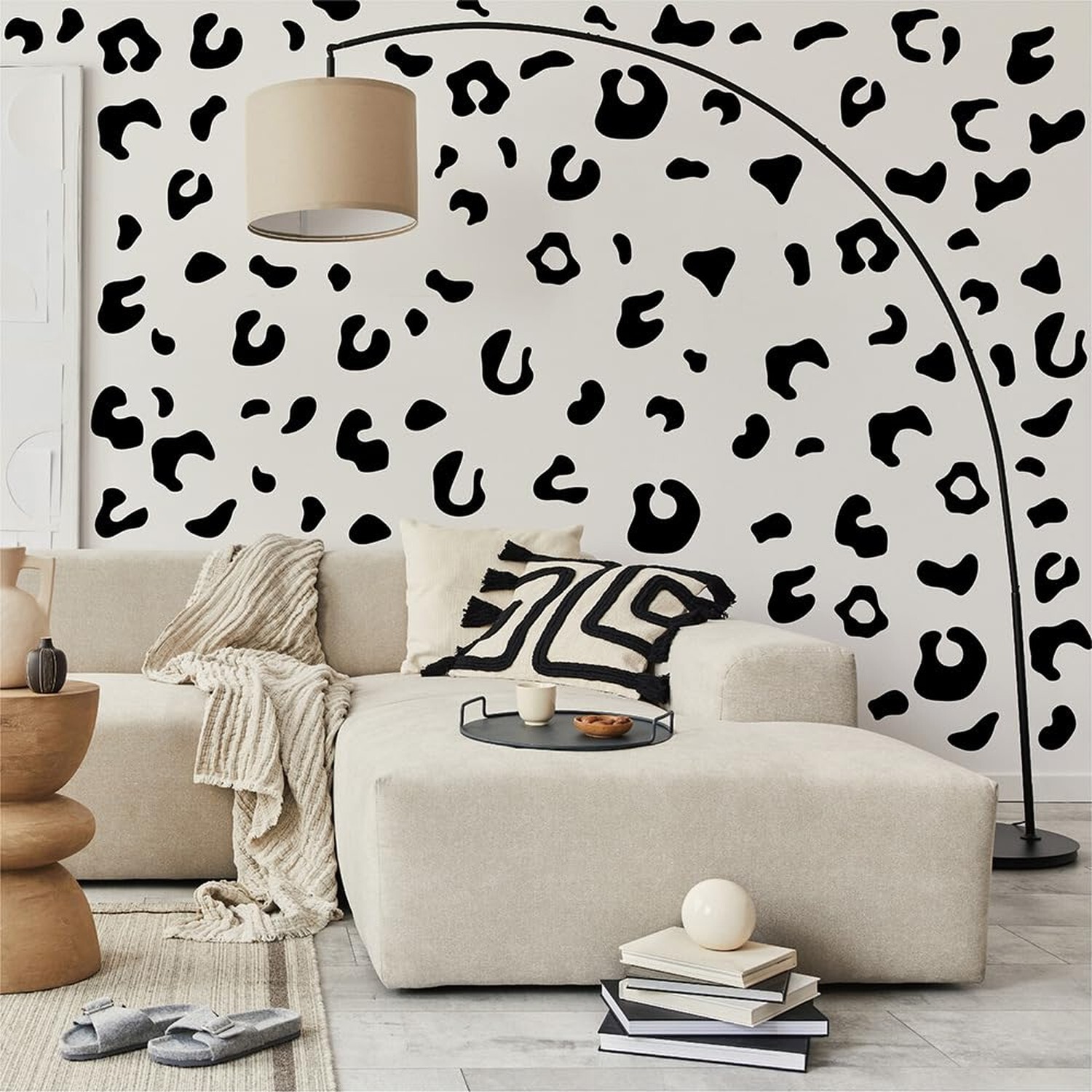 360 Pcs Self-Adhesive Black Leopard Print Wall Stickers – 10 Sheets Removable…