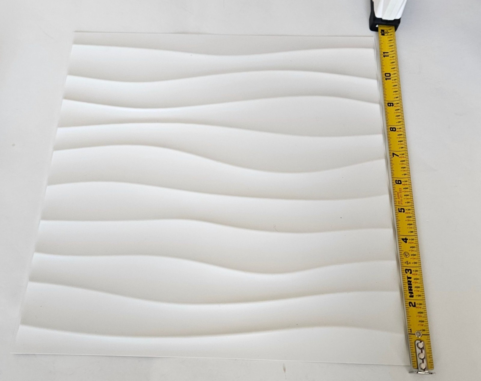 Set of 40-3D Wave Design PVC Wall Panels 12"x12" Sq. Ft. Coverage White Wall
