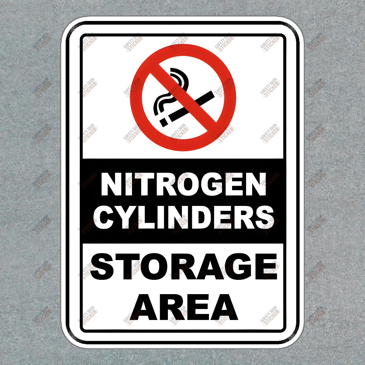 OSHA Compliant Nitrogen Cylinders Storage Area Safety Sign Sticker No #379447