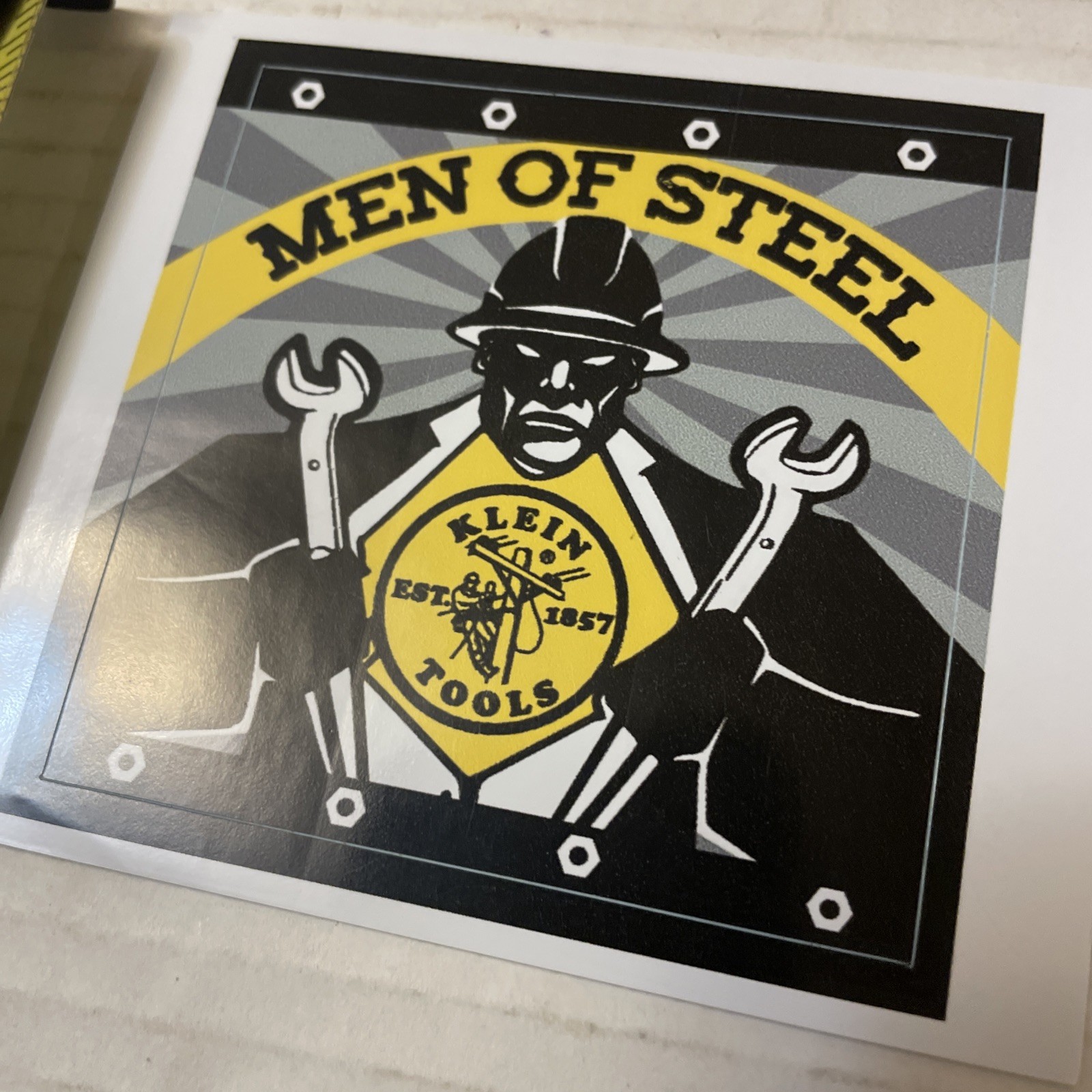 Klein Tools Tradesman Club Exclusive Giveaway Sticker March 2022 Iron Worker
