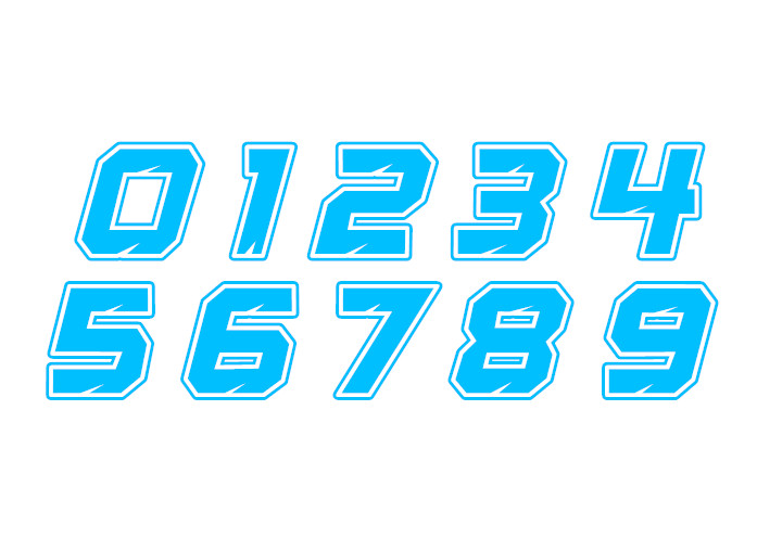 Adesivo stickers numero racing con nome gara moto scooter quad cross motard