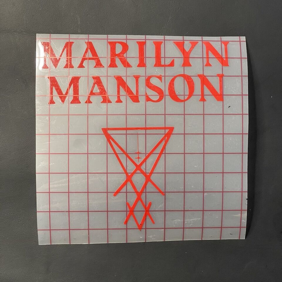 Marilyn Manson Sigil Car Decal Vinyl Glossy Band Logo Bumper Sticker Goth Metal