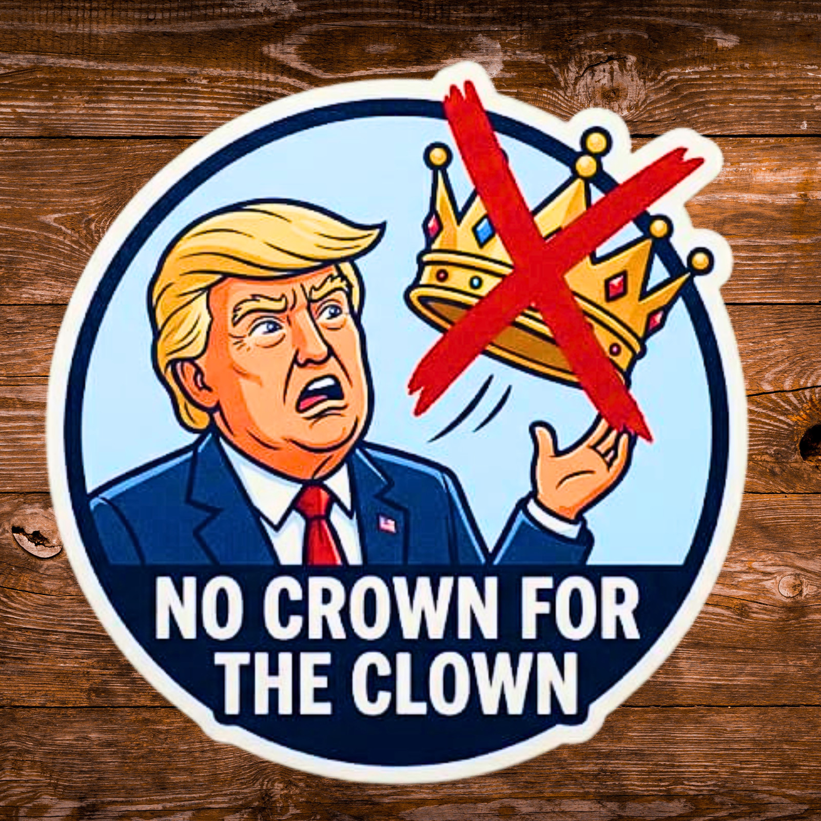 Anti Trump Stickers NO KINGS PROTEST Funny Waterproof Vinyl NEW 1/10/50/100
