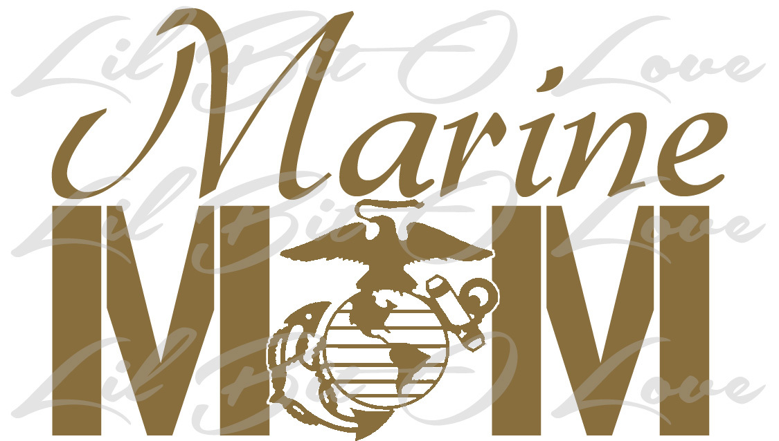 EGA Marine Mom Vinyl Decal – United States Marine Corps USMC Sticker Auto Car