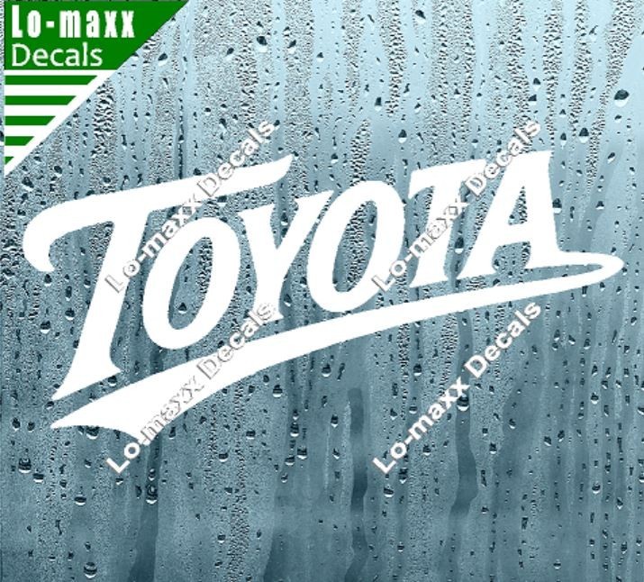 Toyota Custom Graphics Wording High Performance Premium Vinyl Die Cut Decal
