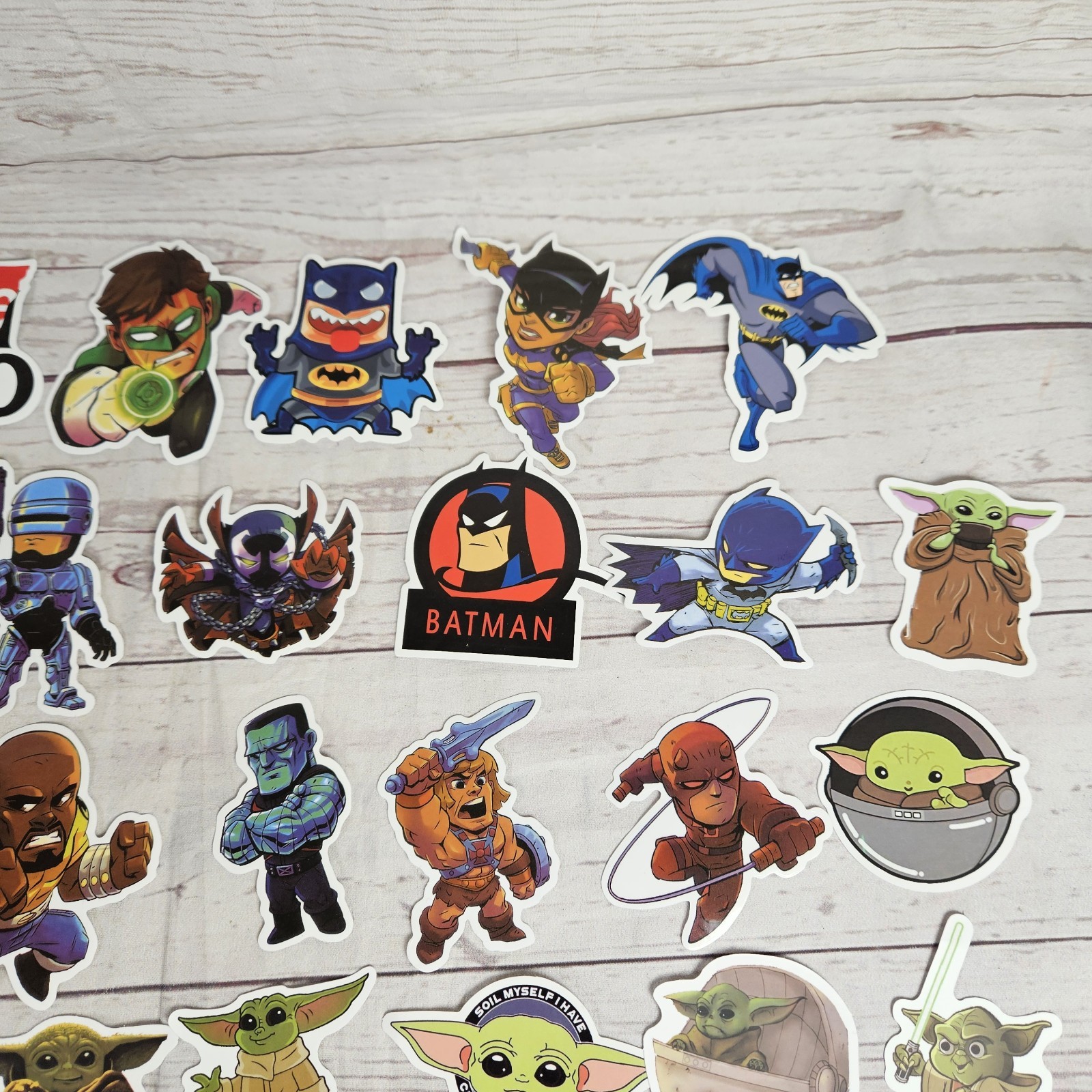 Random Sticker Bomb Lot Of 55 Stickers Marvel DC Comics Star Wars Die Cut