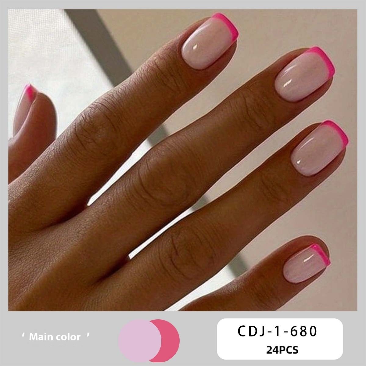 Women's European, American And French Style Pieces Fake Nail Patch