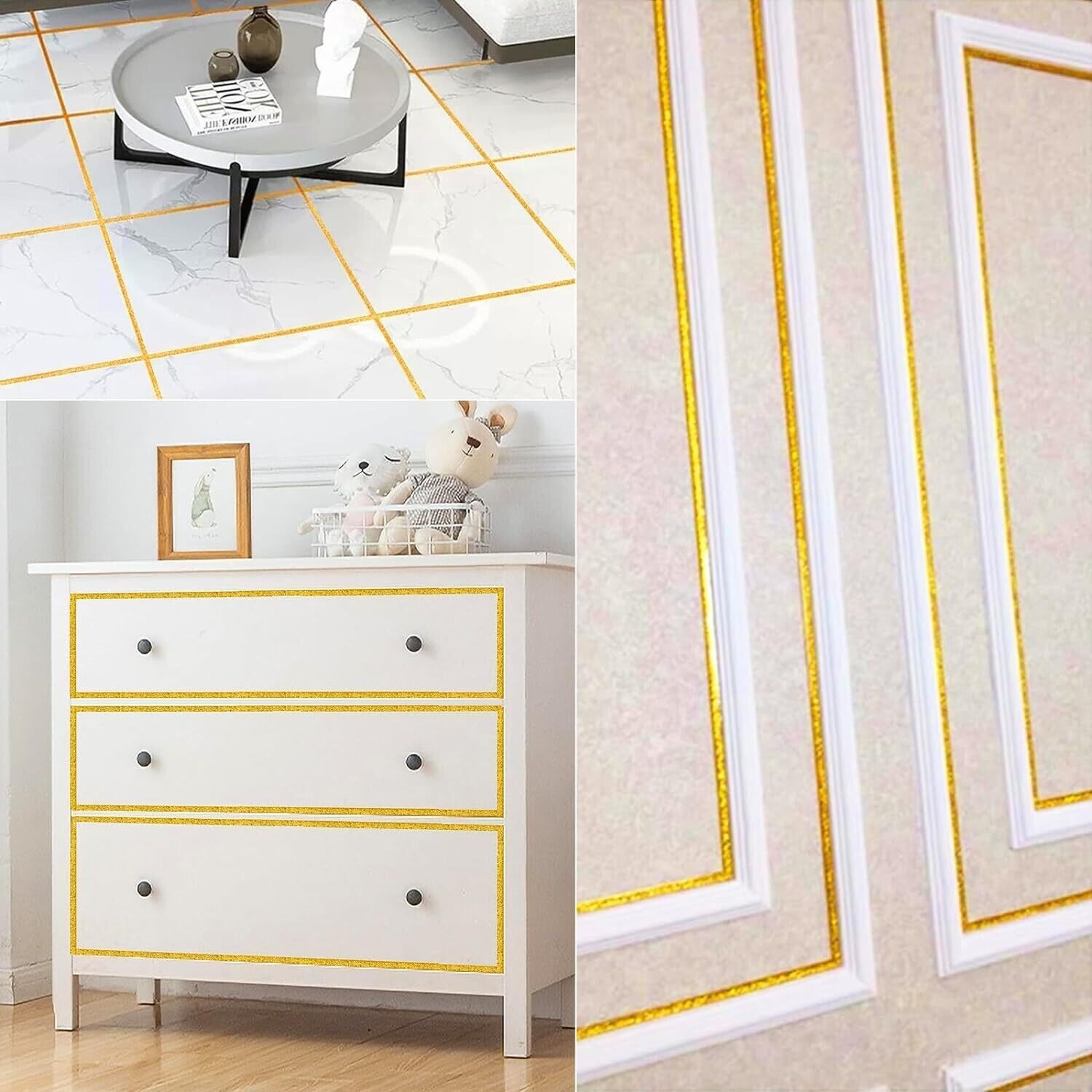 19ft Ceramic Tile Gap Tape Floor Wall Seam Edge Stickers Mildewproof Waterproof