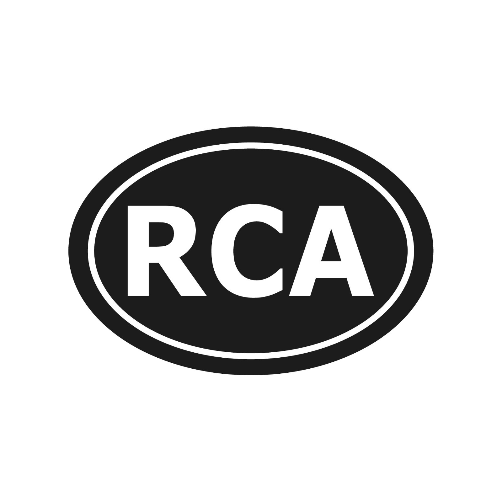Central African Republic RCA country initials Vinyl Decal Oval RCA Sticker