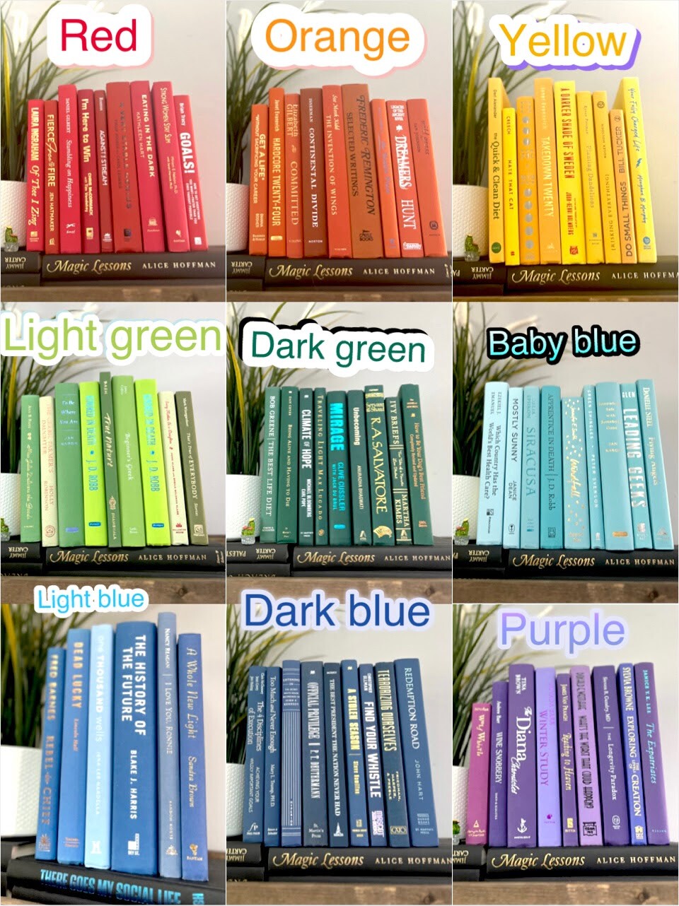 Stack of 6 colorful books for Decorating Staging | Book Decor| Home Decor.