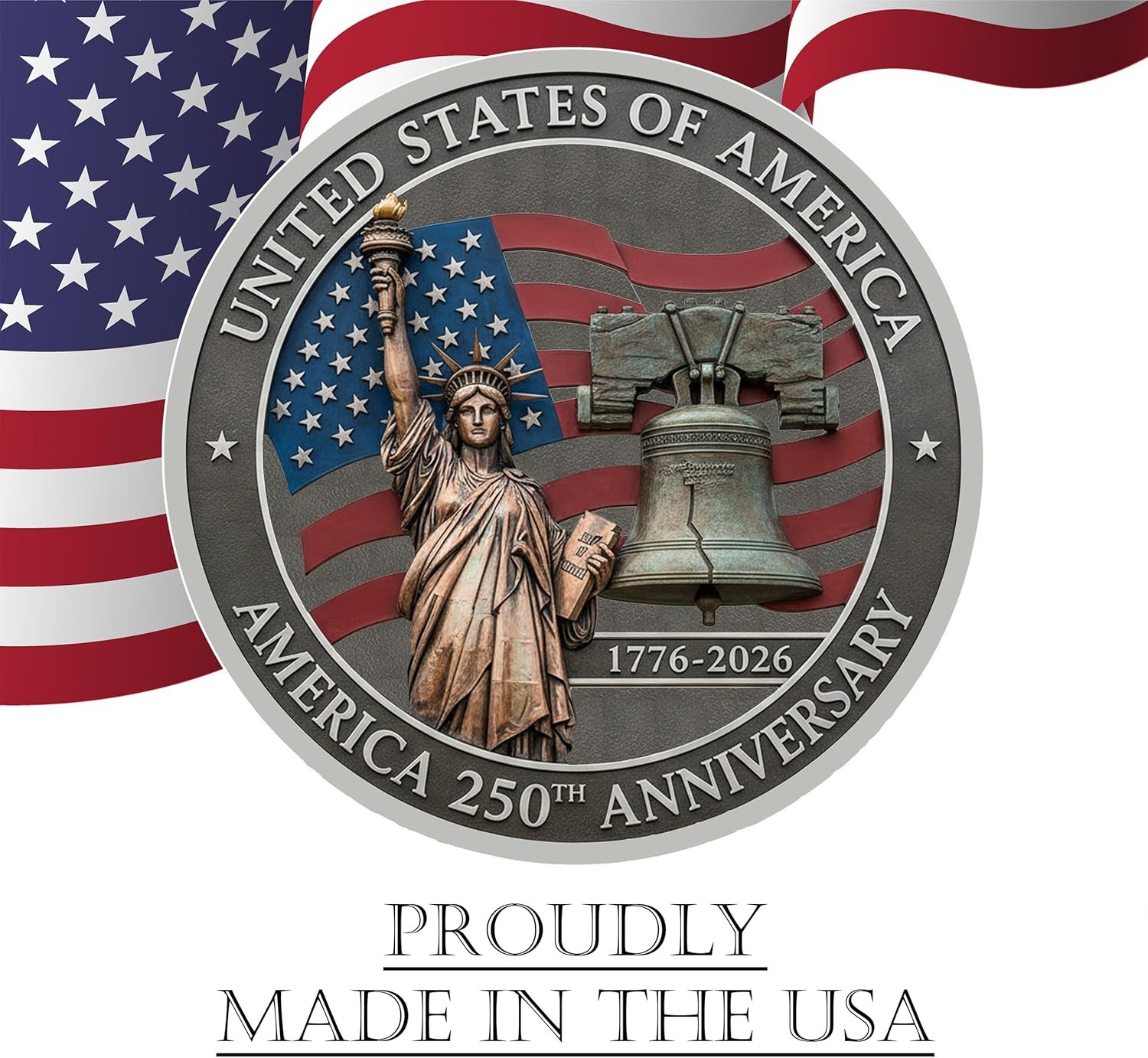 250th Anniversary USA Flag Sticker Bumper Car Decal Patriotic American United St