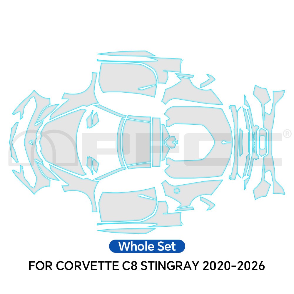 For Corvette C8 Stingray 2020-2026 Precut Paint Protection Film PPF TPU Full Car