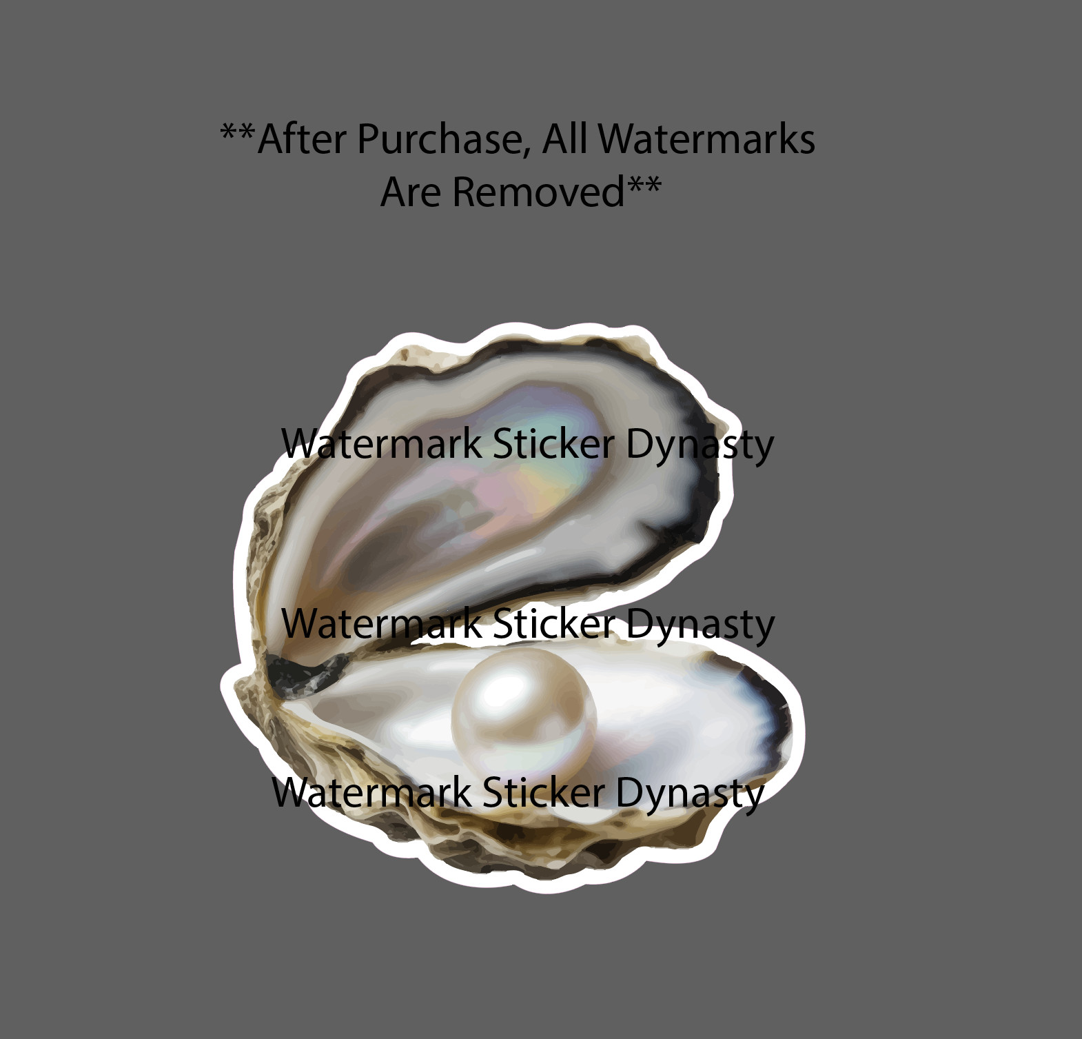 Oyster With Pearl Sticker Waterproof Decal Gem Ocean Beauty Jewelry Gift NEW