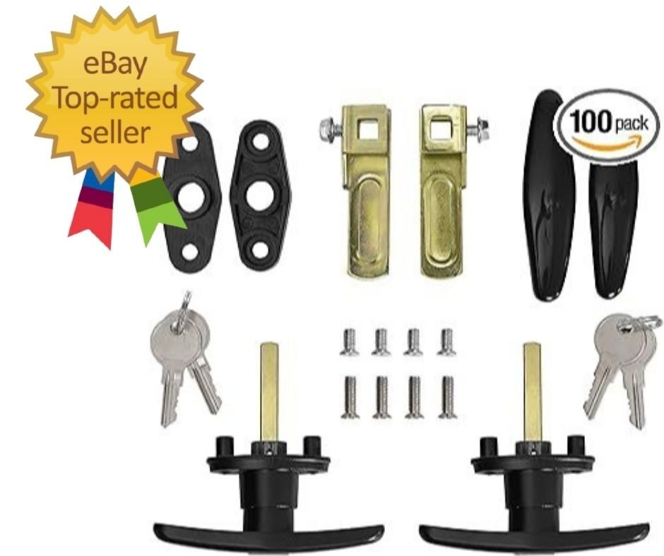 Matching T-Handles Lock Set Locking T-Handle Set for Truck Camper Shell with Dus