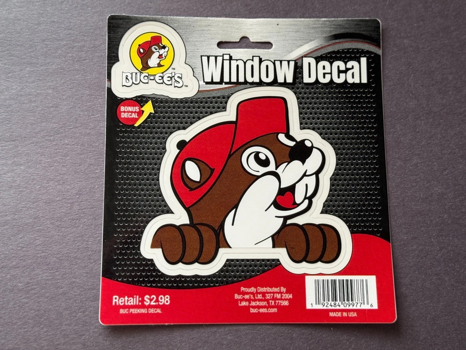 BUC-EE'S BUC EES 4 INCH WINDOW DECAL + BONUS DECAL READ DESCRIPTION
