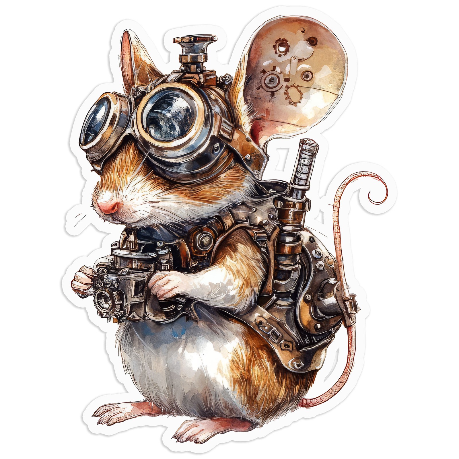Steampunk Mouse – Vinyl Decal Sticker – Car Window Laptop – #1151