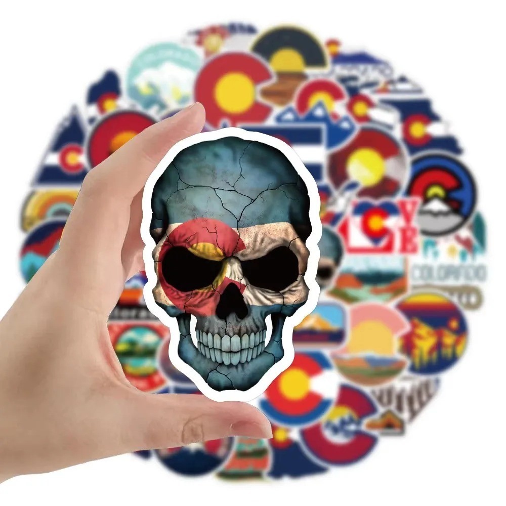 50pcs Colorado Stickers, Waterproof Non-residue Vinyl Stickers, #091