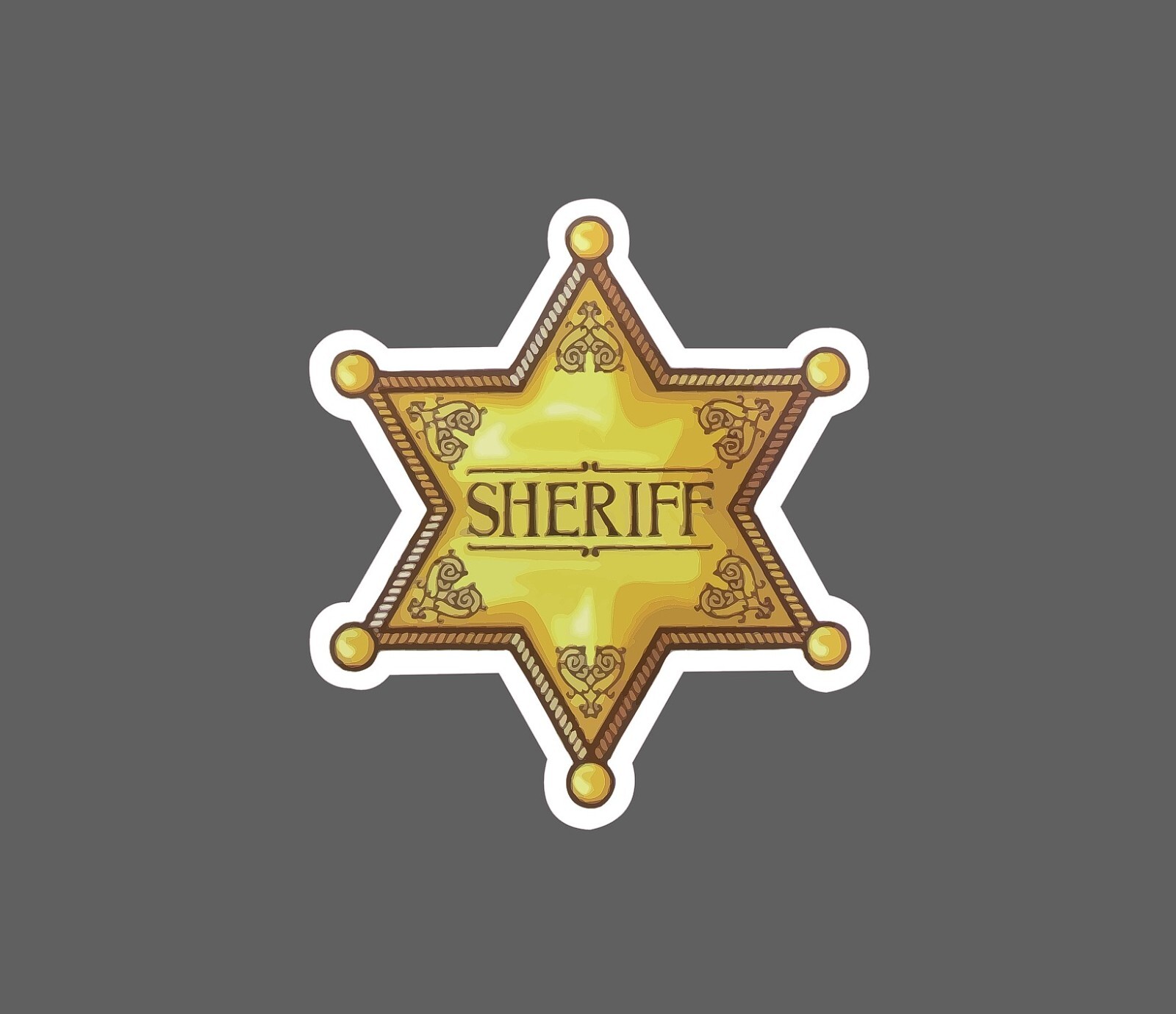 Sheriff Badge Sticker Star Waterproof NEW – Buy Any 4 For $1.75 EACH Storewide!