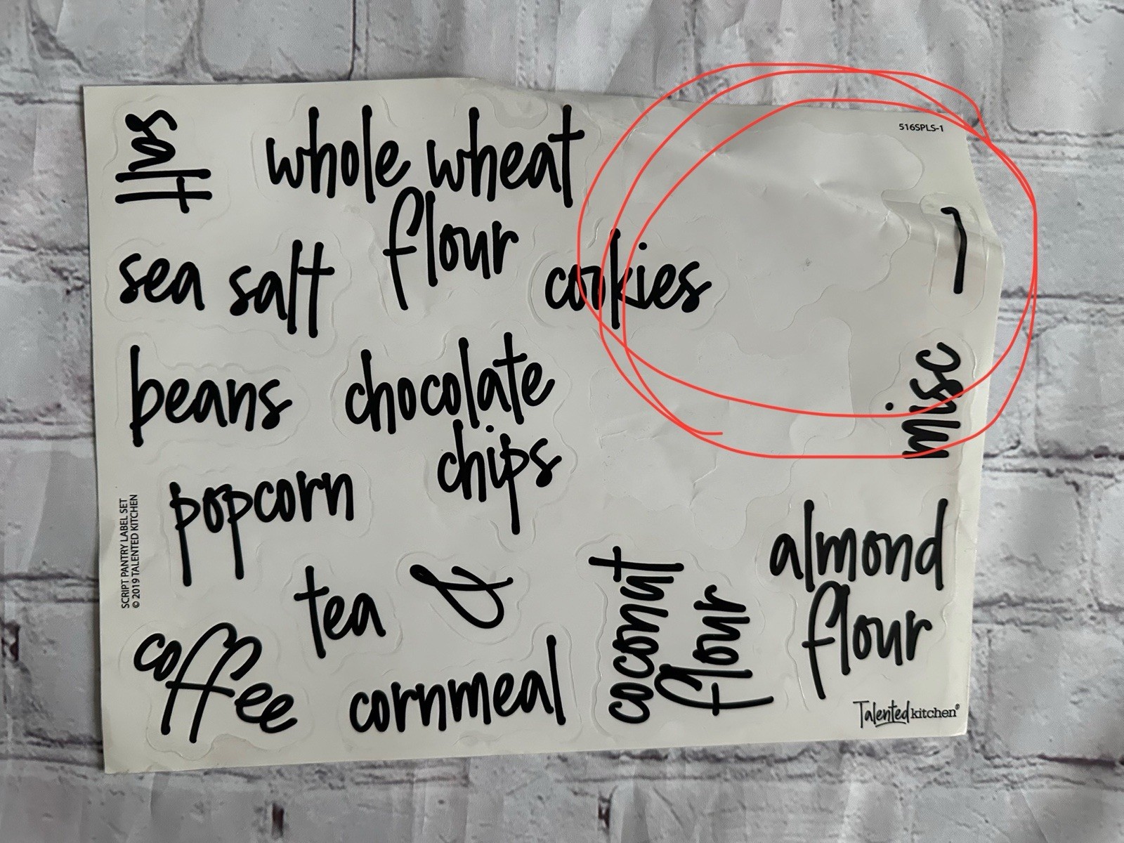 Talented Kitchen Pantry Labels for Food Containers Jar & Bin Labels Organization