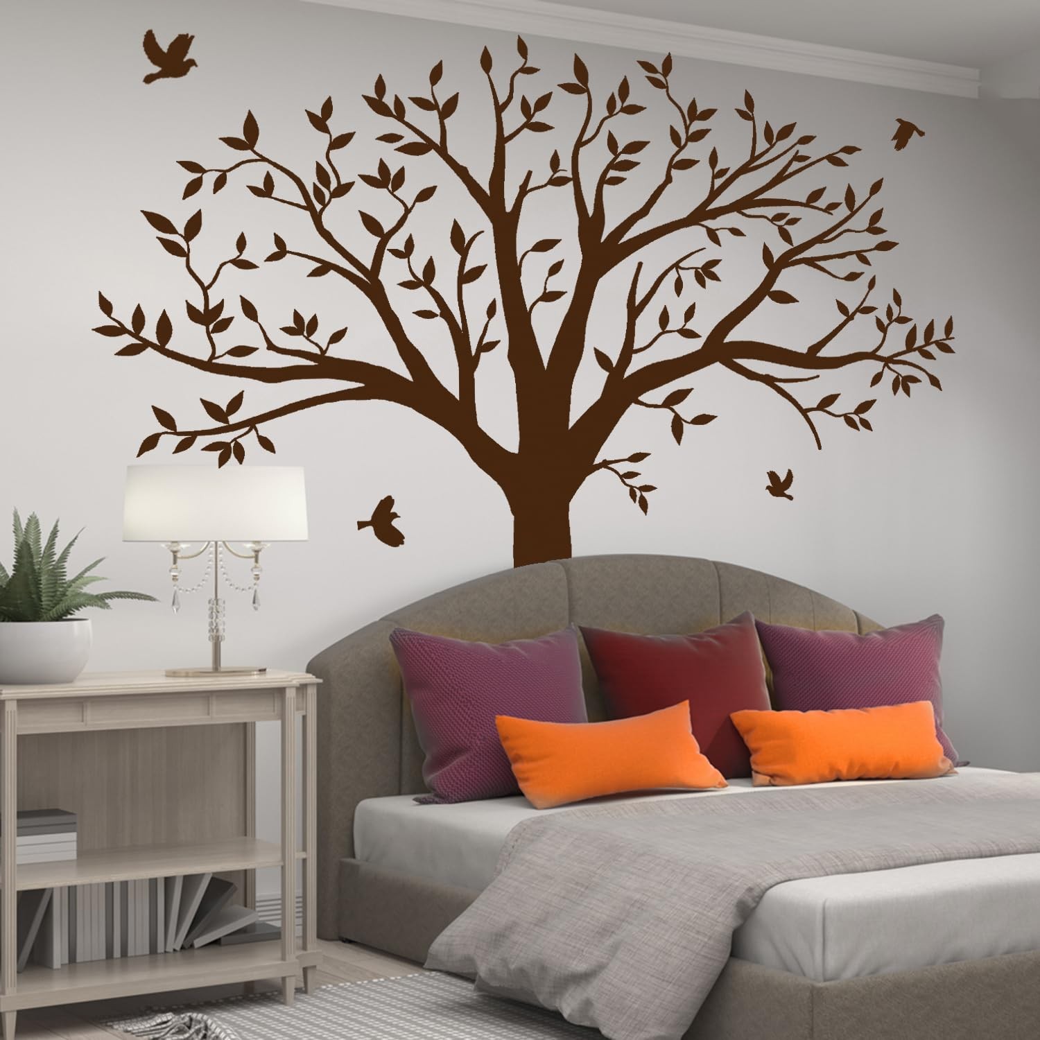 Giant Family Tree Wall Decals Photo Tree Wall Decals with Birds Wall Stickers…