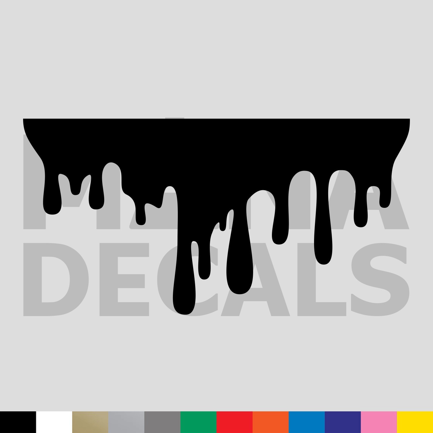 Dripping Liquid Template Vinyl Die Cut Decal Sticker – Blood Ooze Water Oil Drip
