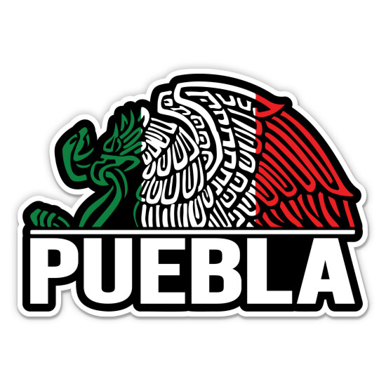 Puebla Mexico MX Bandera Vinyl Sticker – SELECT SIZE