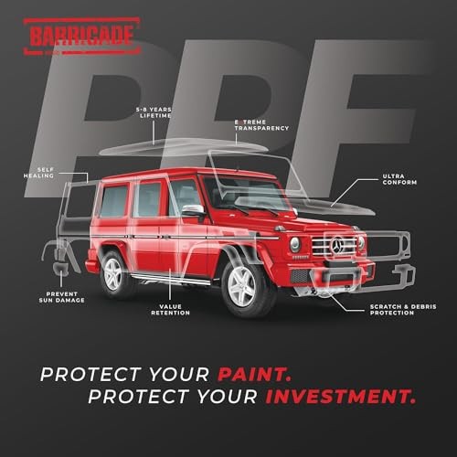 Barricade Premium Paint Protection Vinyl Film () 0.50" x 300" Clear Gloss