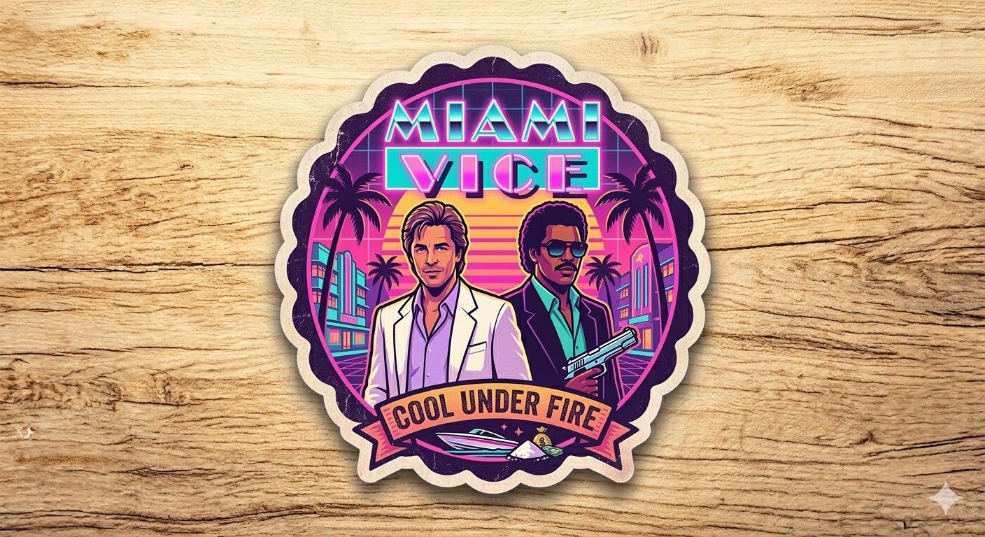 Miami Vice Sticker Decal Phone Laptop