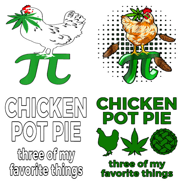 Chicken Pot Pie Weed Decal Weatherproof Stickers UV Safe Durable Added Vinyl Top