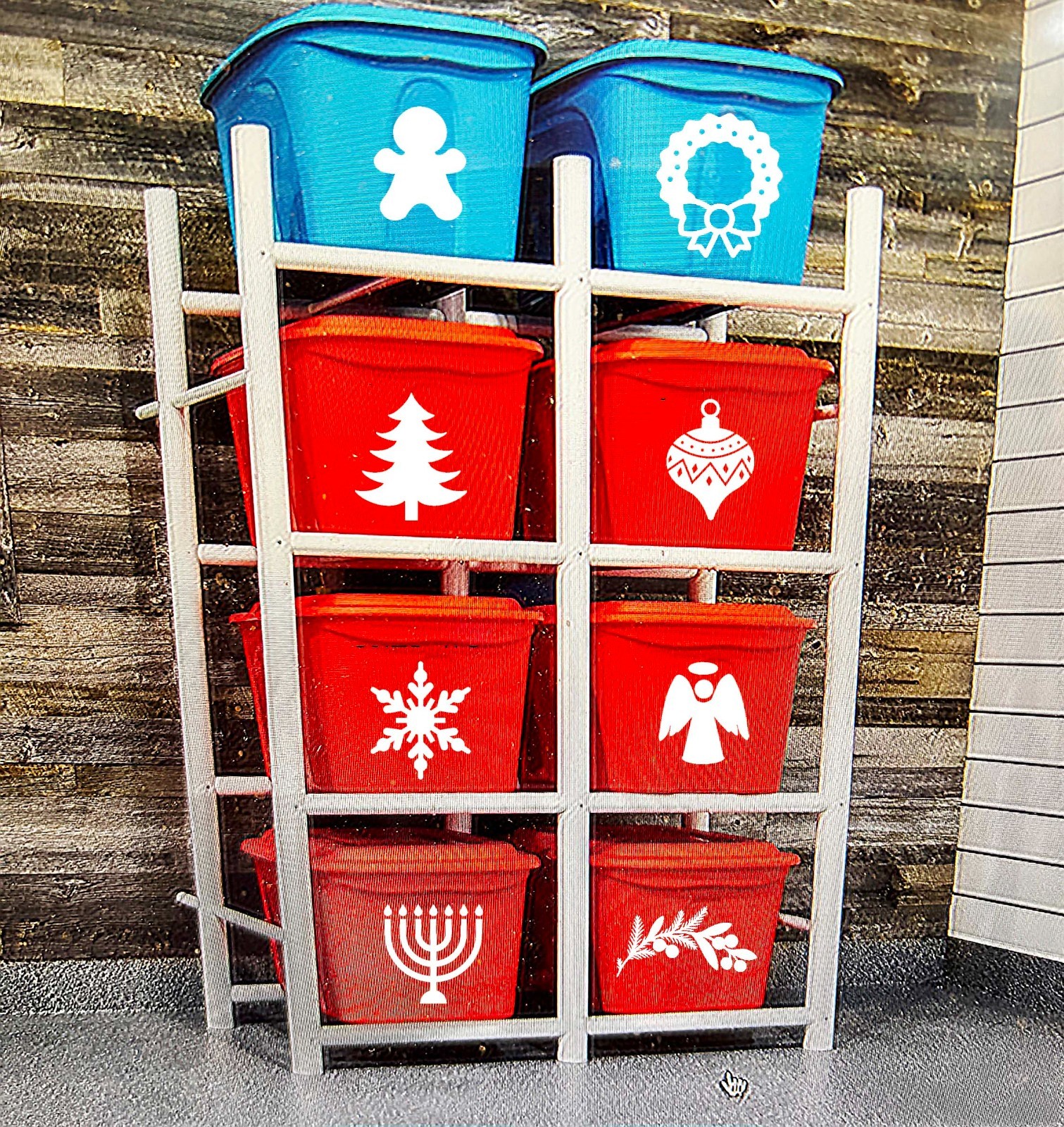 Christmas Storage Box Labels Vinyl Decals totes bins garage organization custom