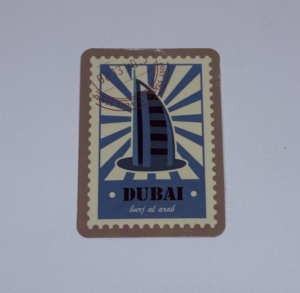 Burj Al Arab Postage Stamp Novelty Sticker Vinyl Decal Travel Cool Art Tc9