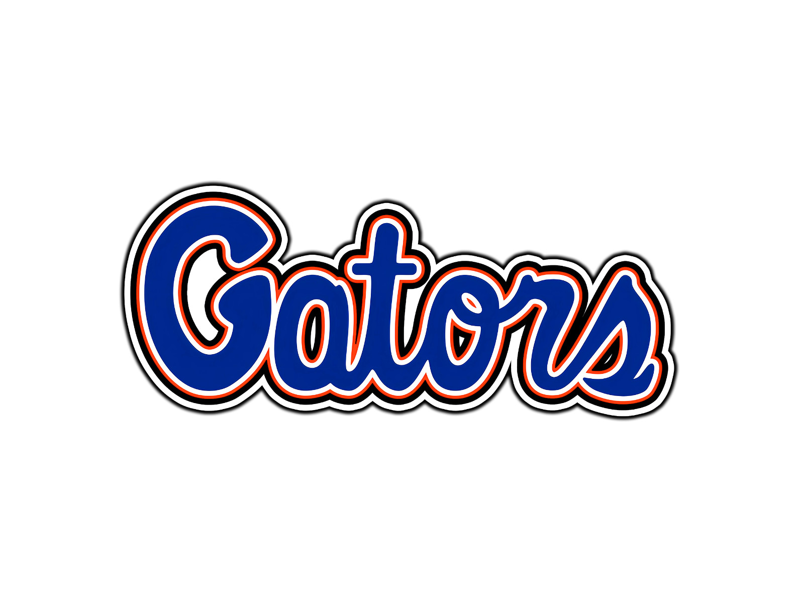 Florida Gators Word Logo College Sticker Waterproof Vinyl Decal Die-Cut Car