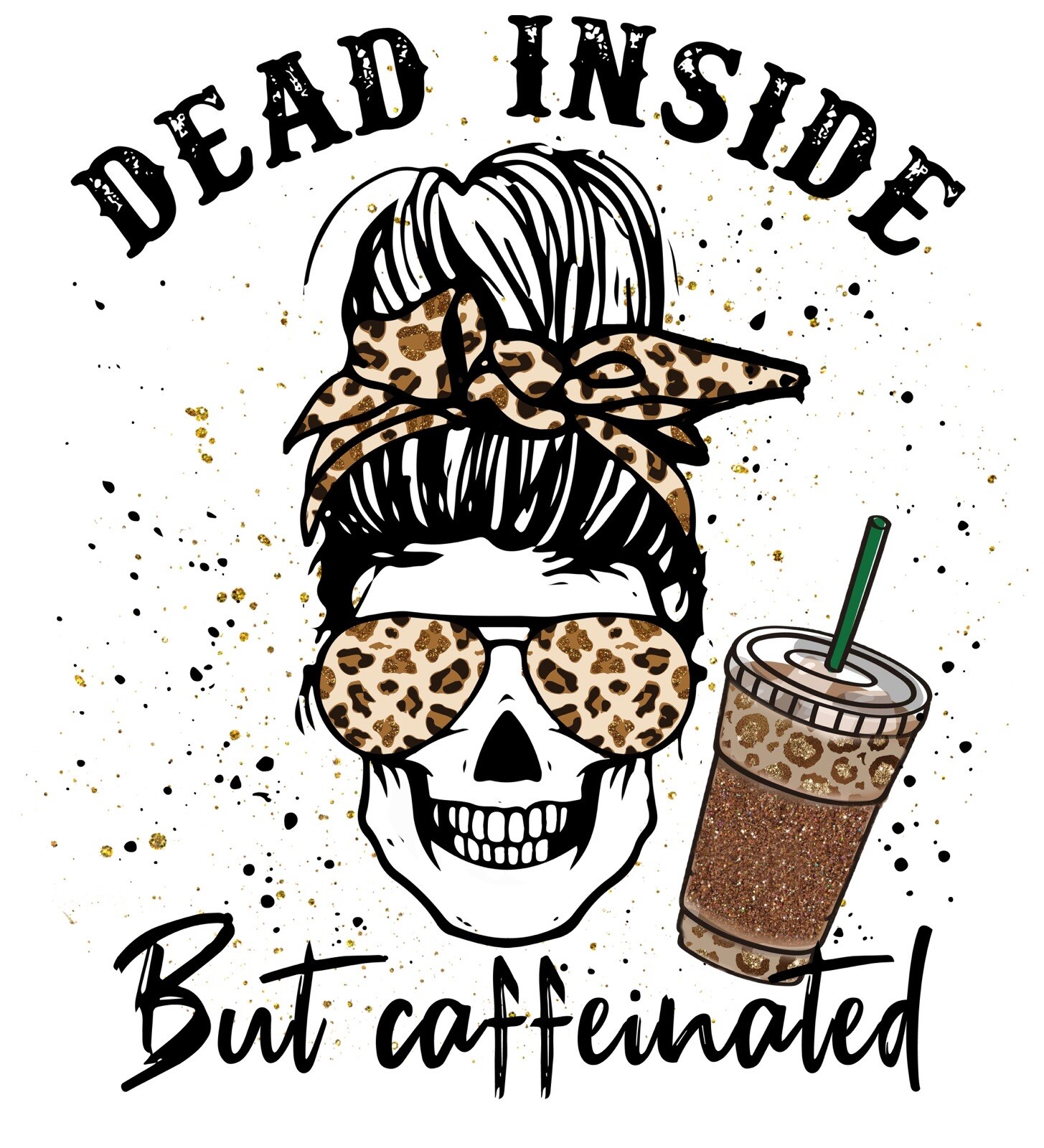 Coffee Phone Sticker (2 inch) Dead Inside Caffeine Morning Person Wake