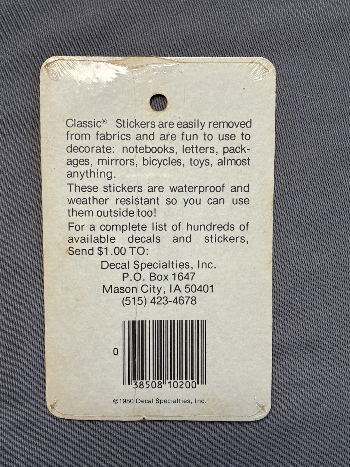 1980 Vintage – Classic Stickers – Prism Cobra – NEW