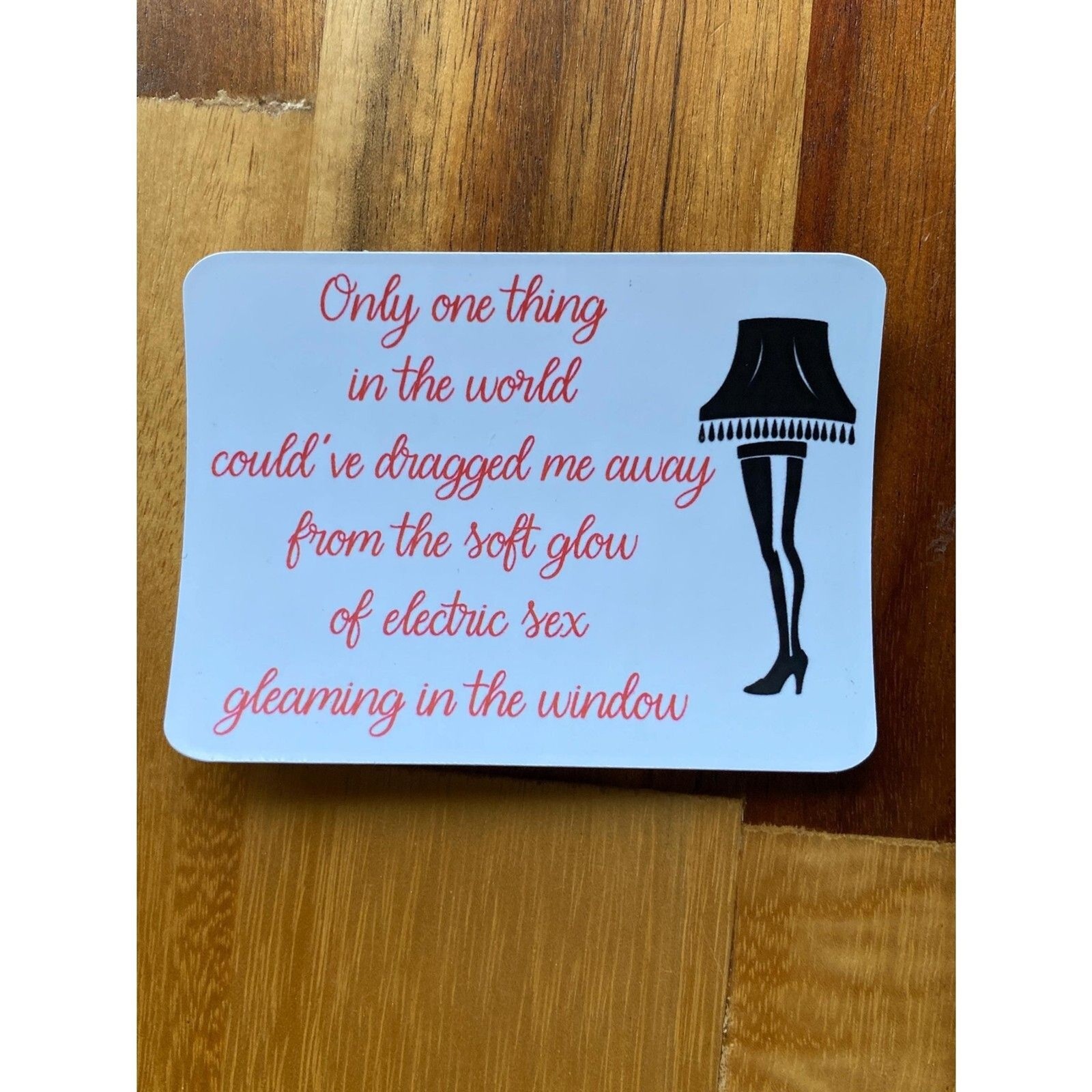 A Christmas Story Sticker Set (4) Ralphie Waterproof Movie Inspired Leg Lamp
