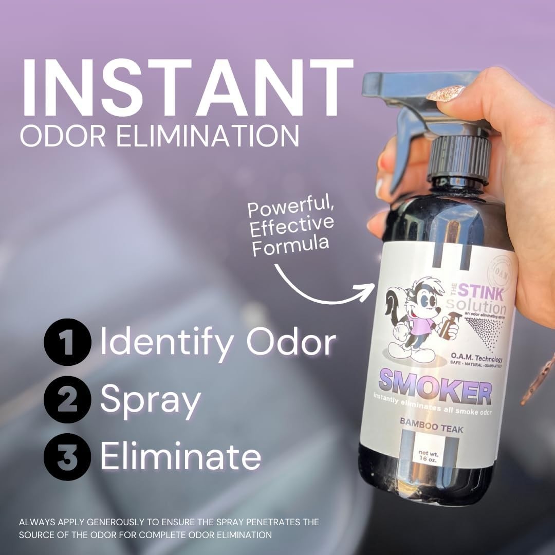 Smoke Odor Eliminator Spray for Home, Car, 16 Fl Oz (Pack of 2), Black