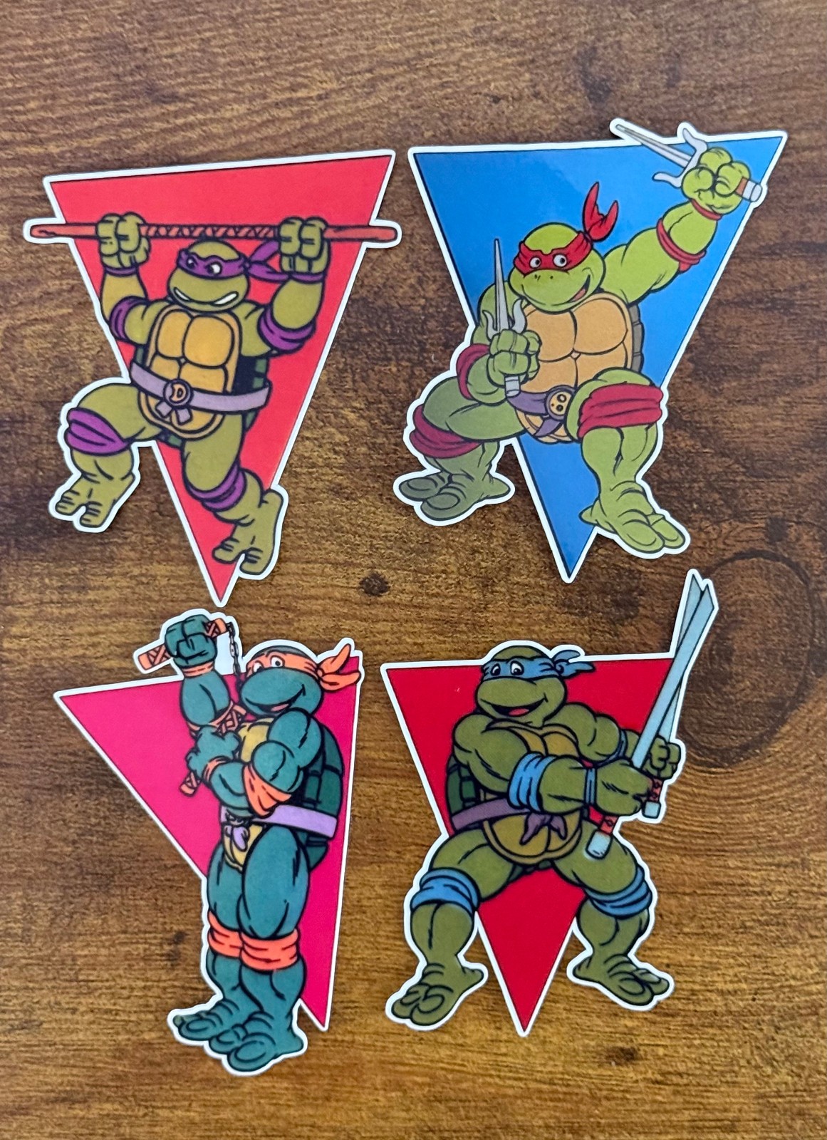 Retro TMNT Sticker Pack | 4 Vinyl Stickers | 80s Teenage Mutant Ninja Turtles