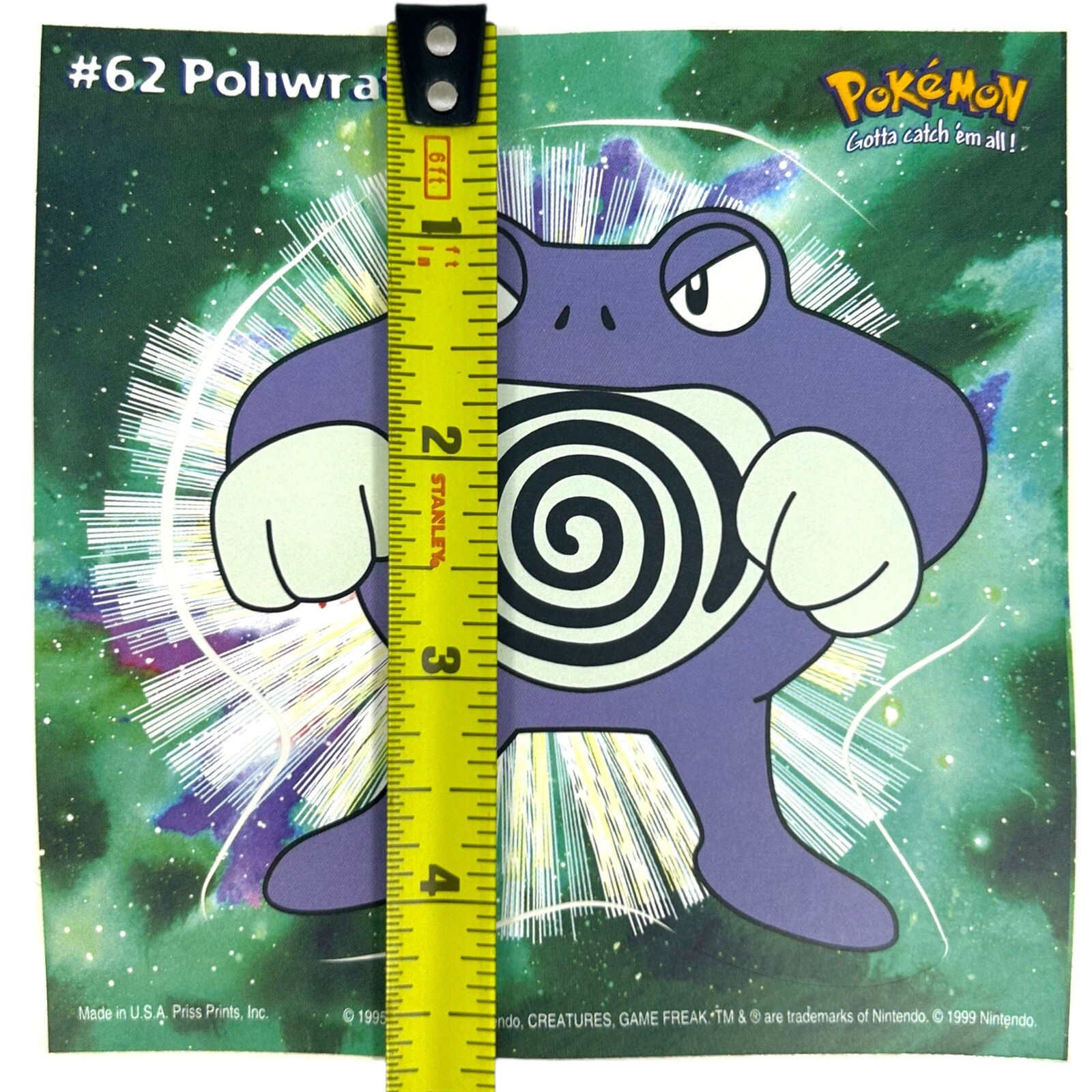 Pokemon Collect ’em Stick-Ups Poliwrath #62 Large 4” Sticker Priss Prints