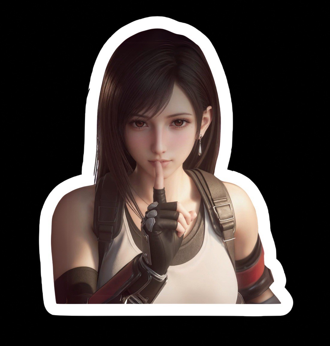 Tifa Hartlock, Final Fantasy 7, FF7, FFVII, Glossy Vinyl sticker, Decal