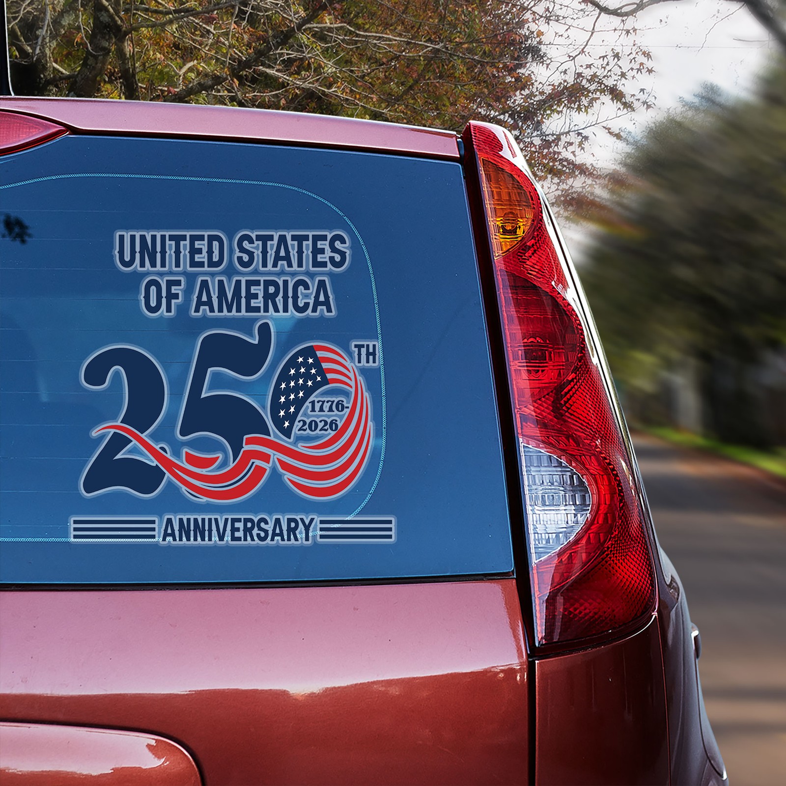 United States Of America 250th Anniversary 1776-2026 4th Of July Sticker Decal