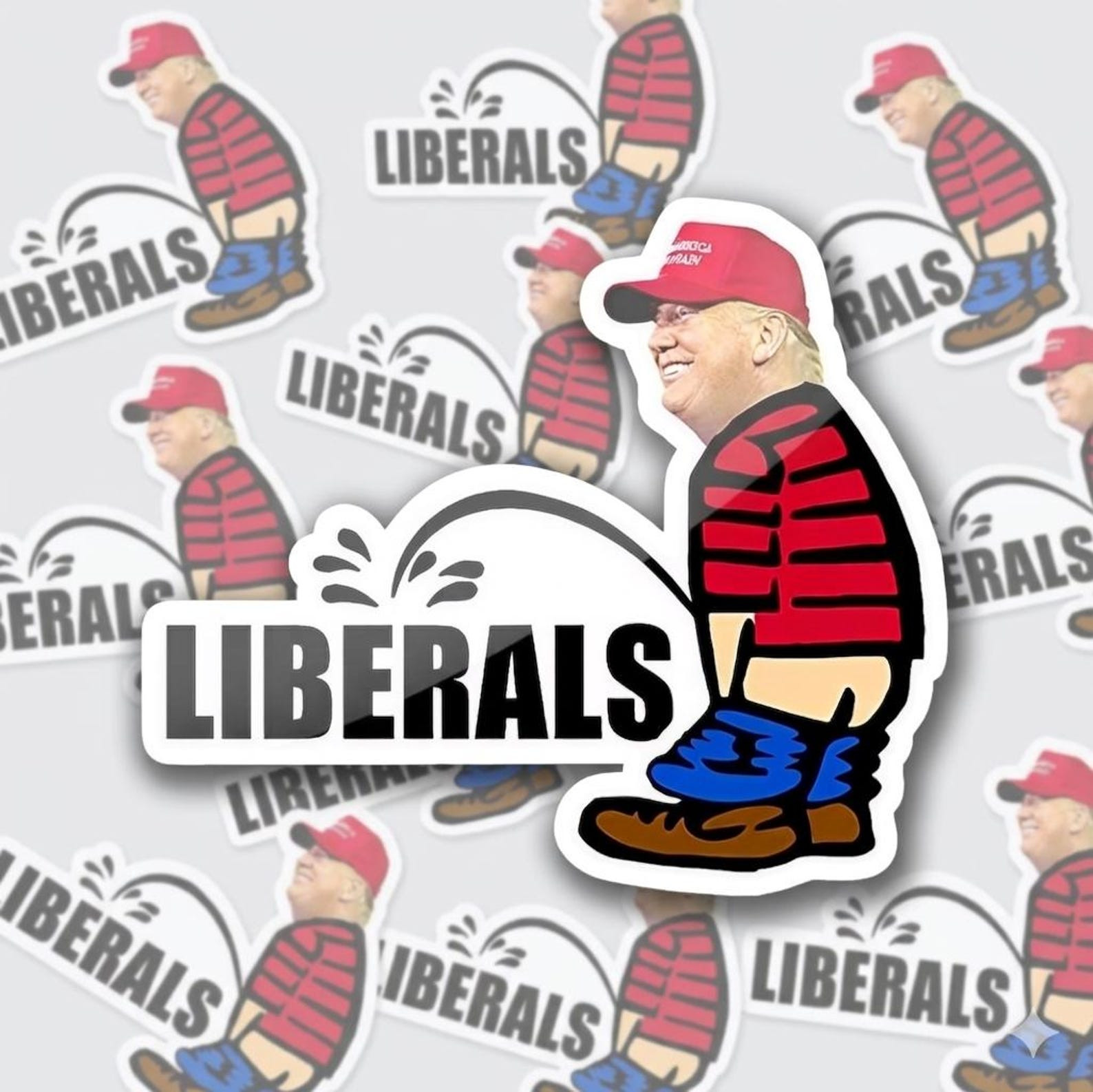 Funny Political Liberals Vinyl Sticker Decal 3×3.5" Waterproof Car Laptop USA