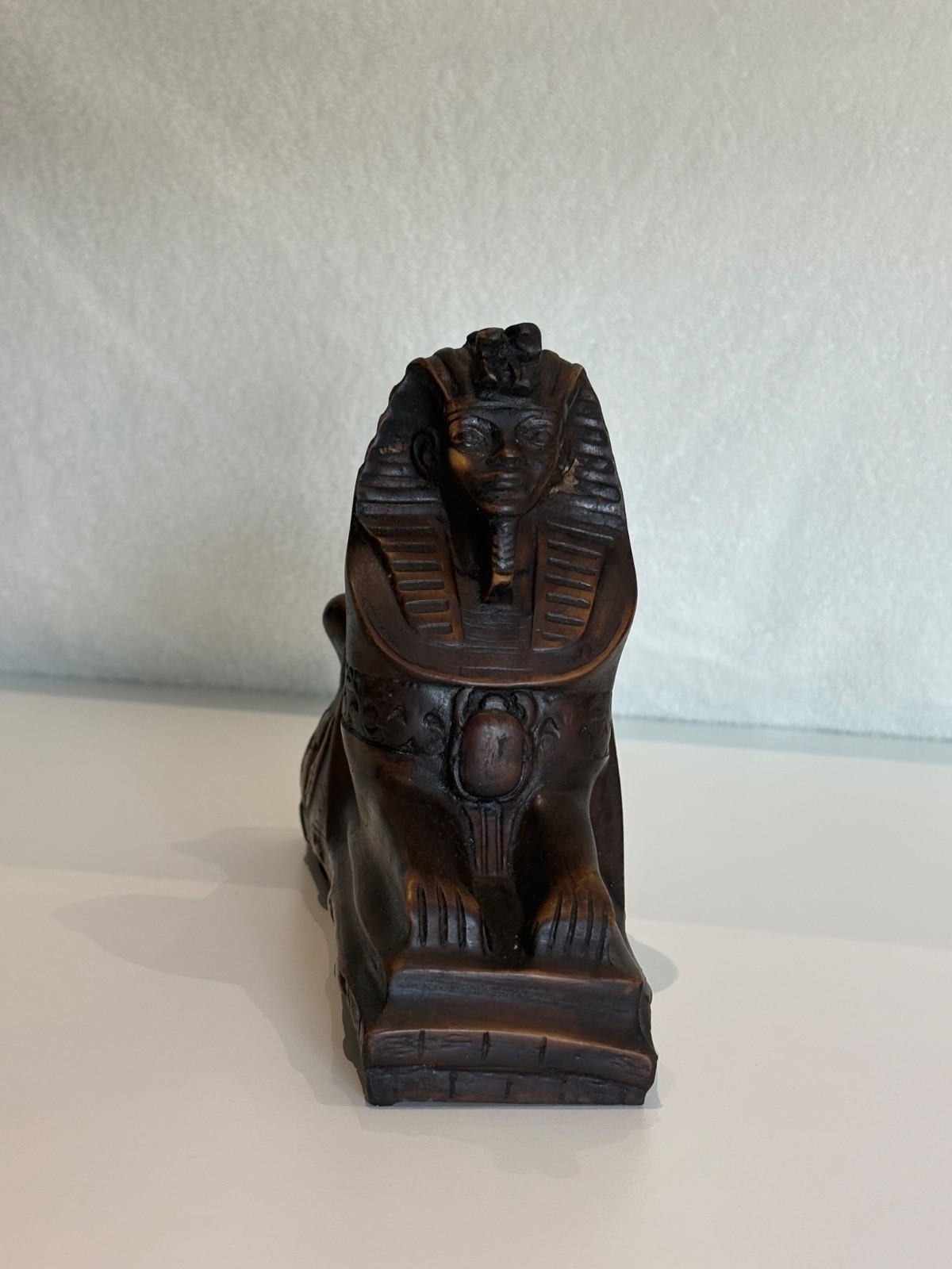 Egyptian Sphinx Statue Pharaoh Figurine Vintage Style Resin Home Decor