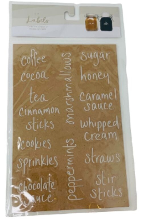 White Pantry Decals Labels Container Organizing Kitchen Food Storage Container