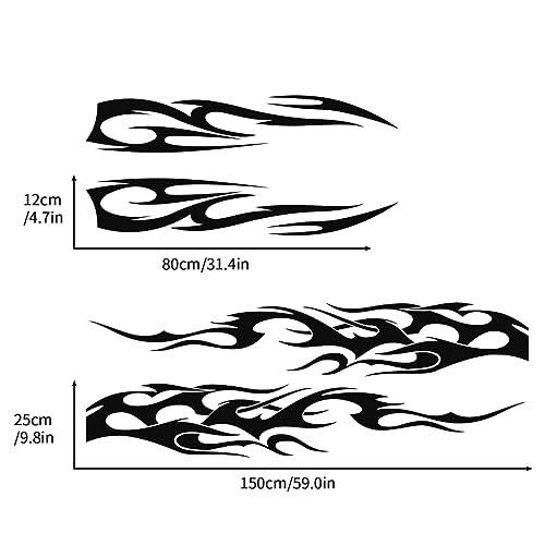 Stripe Vinyl Decal Sticker Graphics Side Body Hood Cover Racing Stripe Black