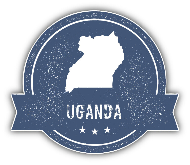 Uganda Grunge Travel Stamp Car Bumper Sticker Decal