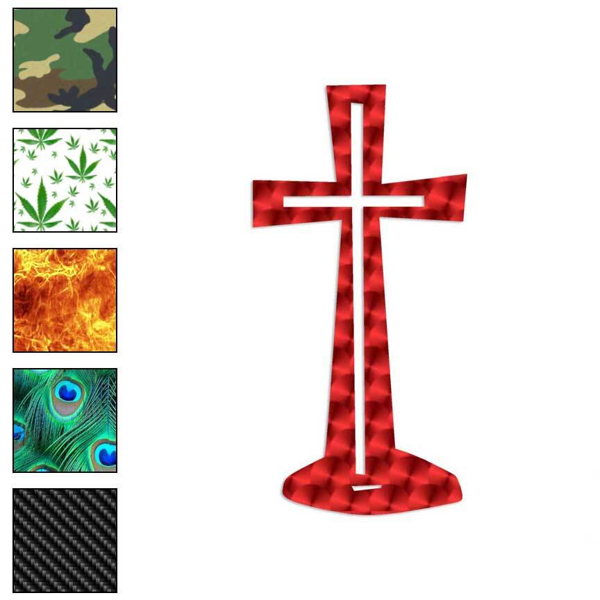 Christian Cross, Vinyl Decal Sticker, 40 Patterns & 3 Sizes, #832