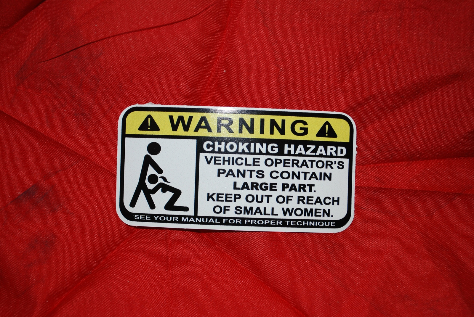 Warning Chocking Hazard B***job